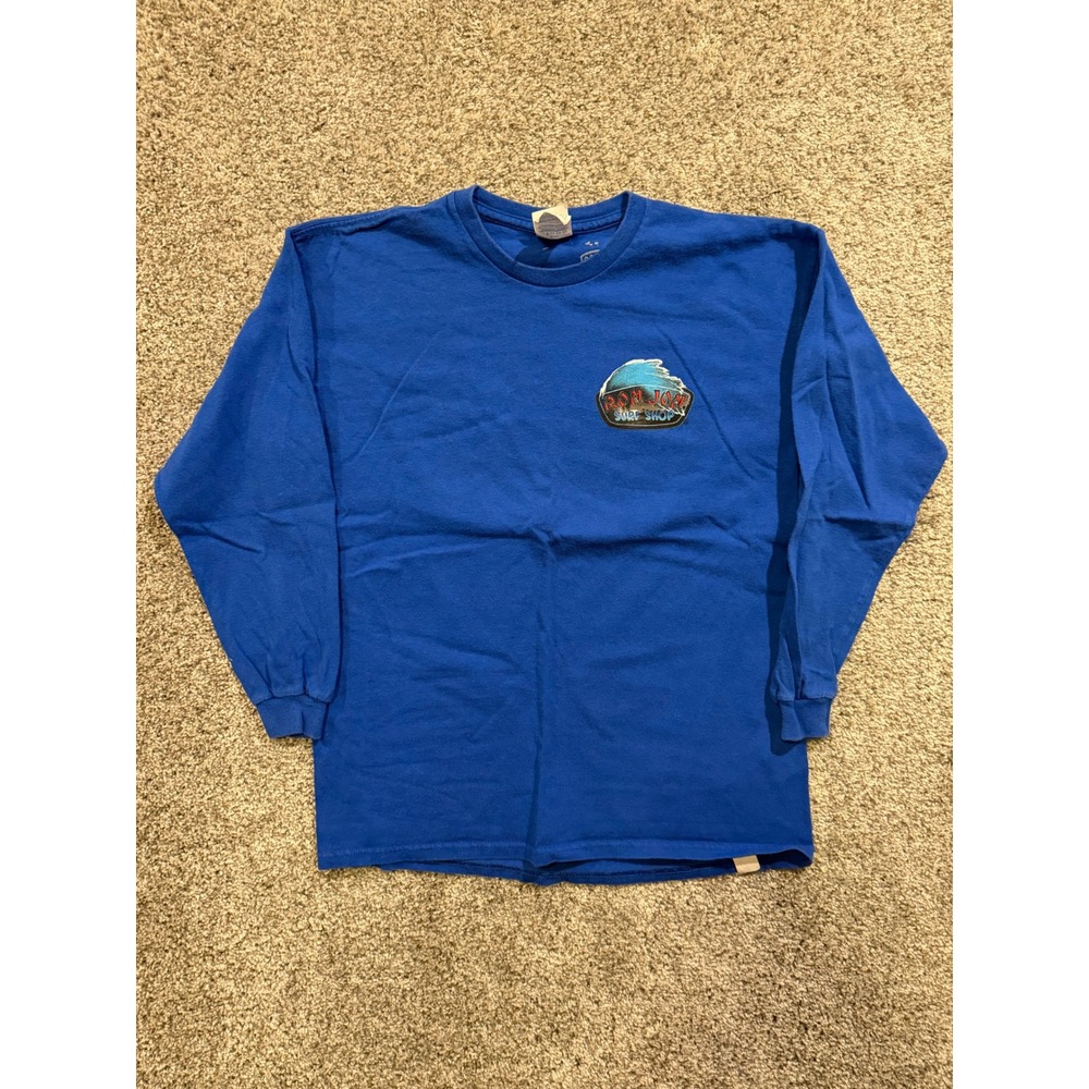 Ron Jon Surf Shop T-Shirt Youth‎ XL Blue Cozumel Long Sleeve Graphic Logo *